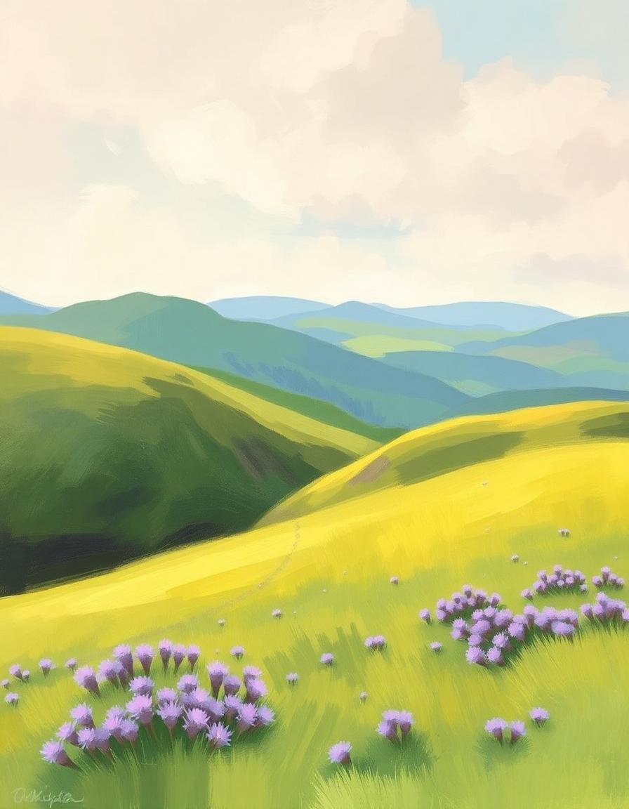 Yellow Hills, Heather by Beatrice Hollis